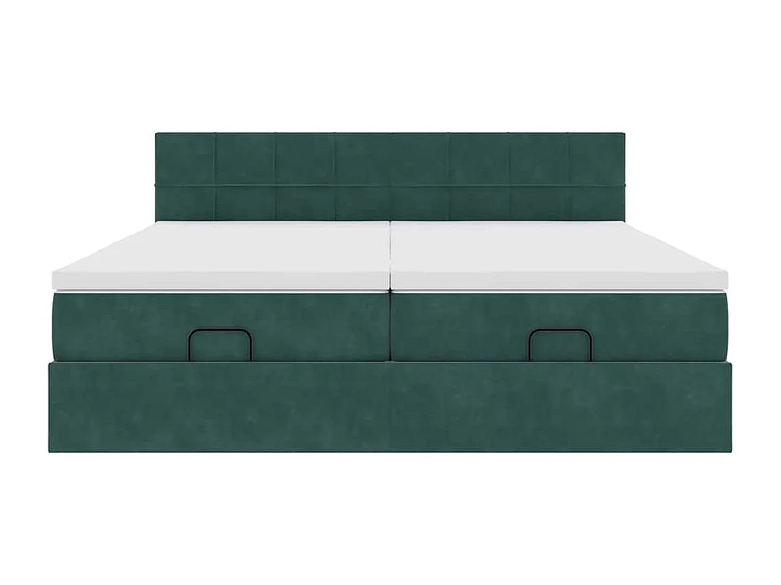 Struttura Letto Pouf con Materassi 180x200 cm Velluto