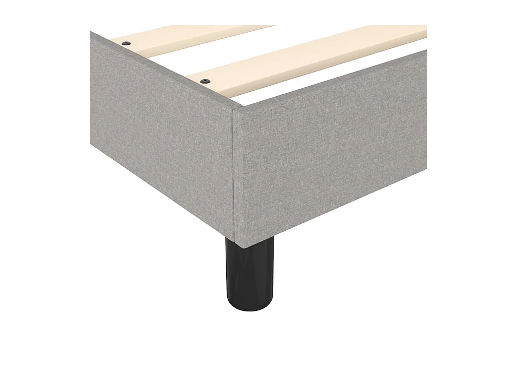 Cadre de lit sans matelas gris clair 160x200 cm tissu