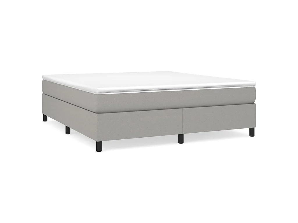 Boxspring bed stof lichtgrijs 160x200 cm