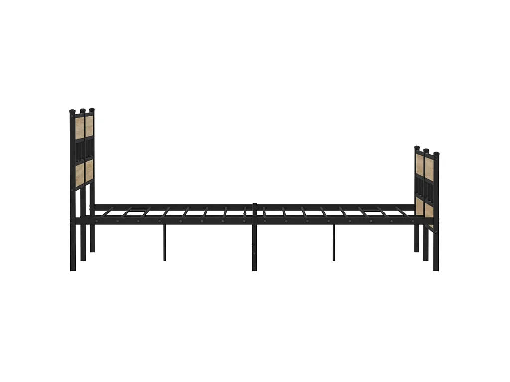 Bedframe zonder matras metaal sonoma eikenkleurig 140x200 cm