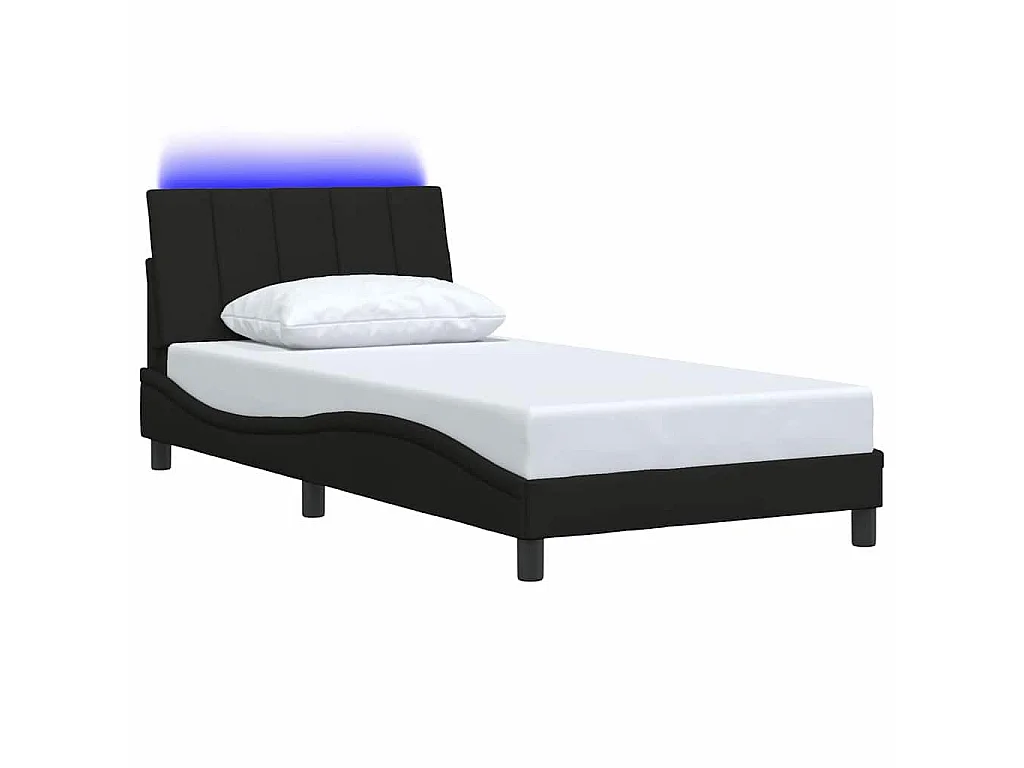 Giroletto senza Materasso Hanko Nero 100x200 cm in Tessuto