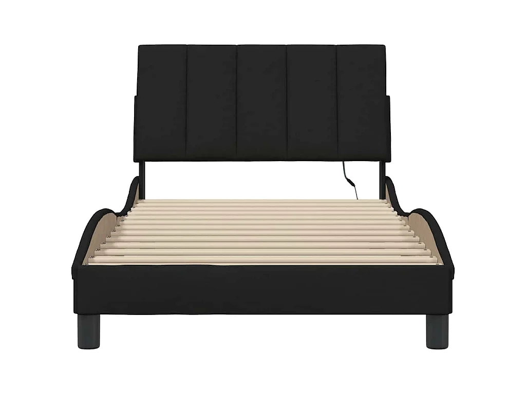 Giroletto senza Materasso Hanko Nero 100x200 cm in Tessuto