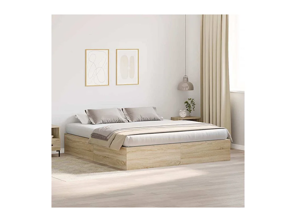 Cadre de lit Chêne sonoma 180 x 200 cm Bois d'ingénierie