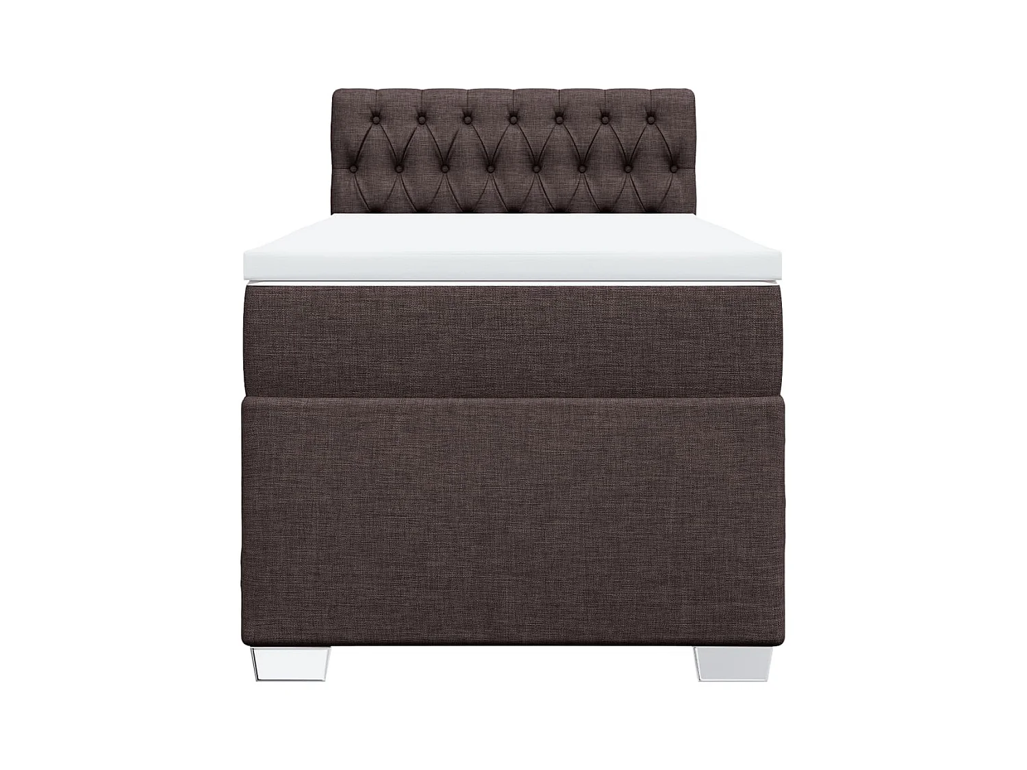 Sommier à lattes de lit avec matelas Marron foncé 90x200 cm