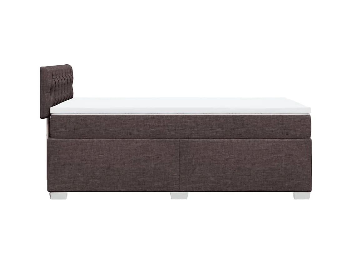Sommier à lattes de lit avec matelas Marron foncé 90x200 cm