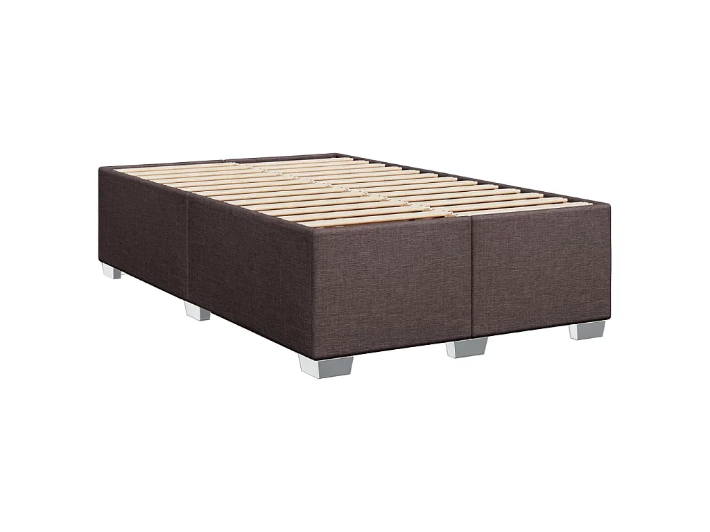 Cama com molas/colchão 90x200 cm tecido castanho-escuro