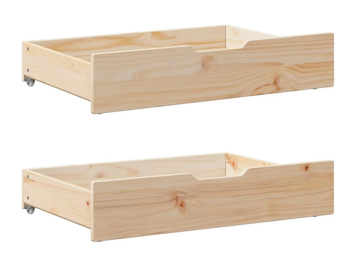 Slaapbank met onderschuifbed en lades zonder matras 90x190 cm