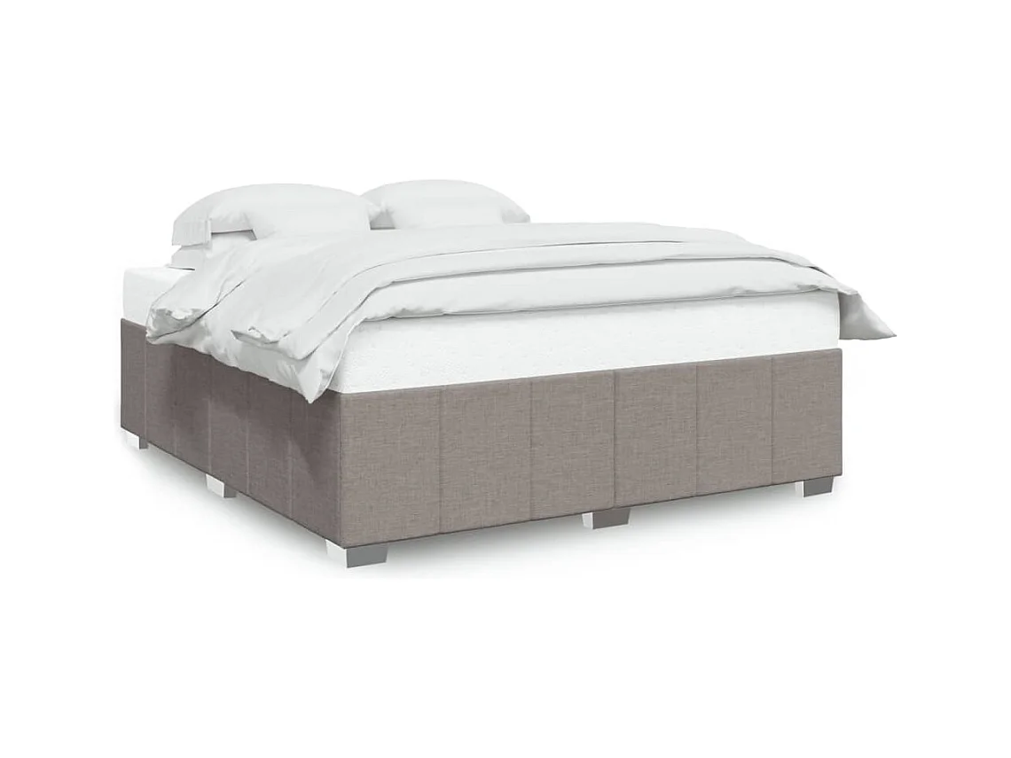 Cadre de lit sans matelas taupe 180x200 cm tissu