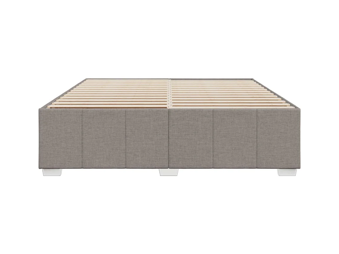 Cadre de lit sans matelas taupe 180x200 cm tissu
