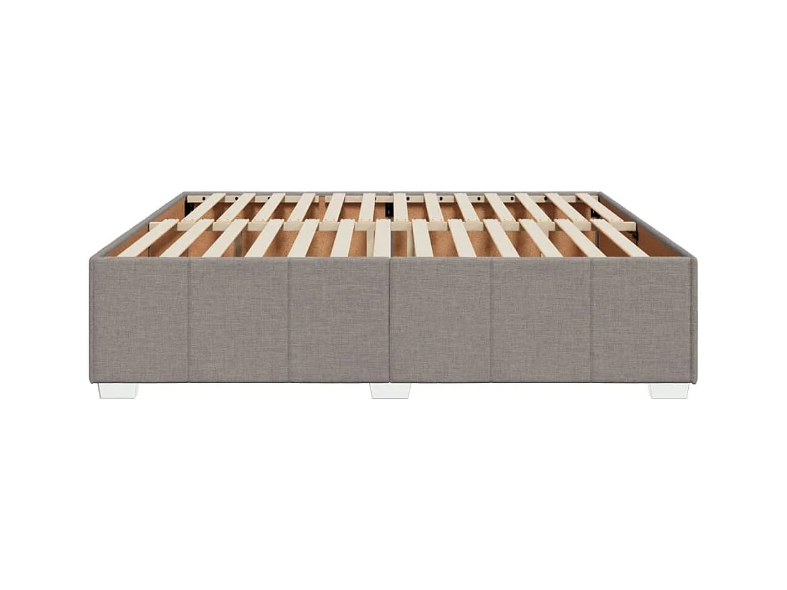 Cadre de lit sans matelas taupe 180x200 cm tissu