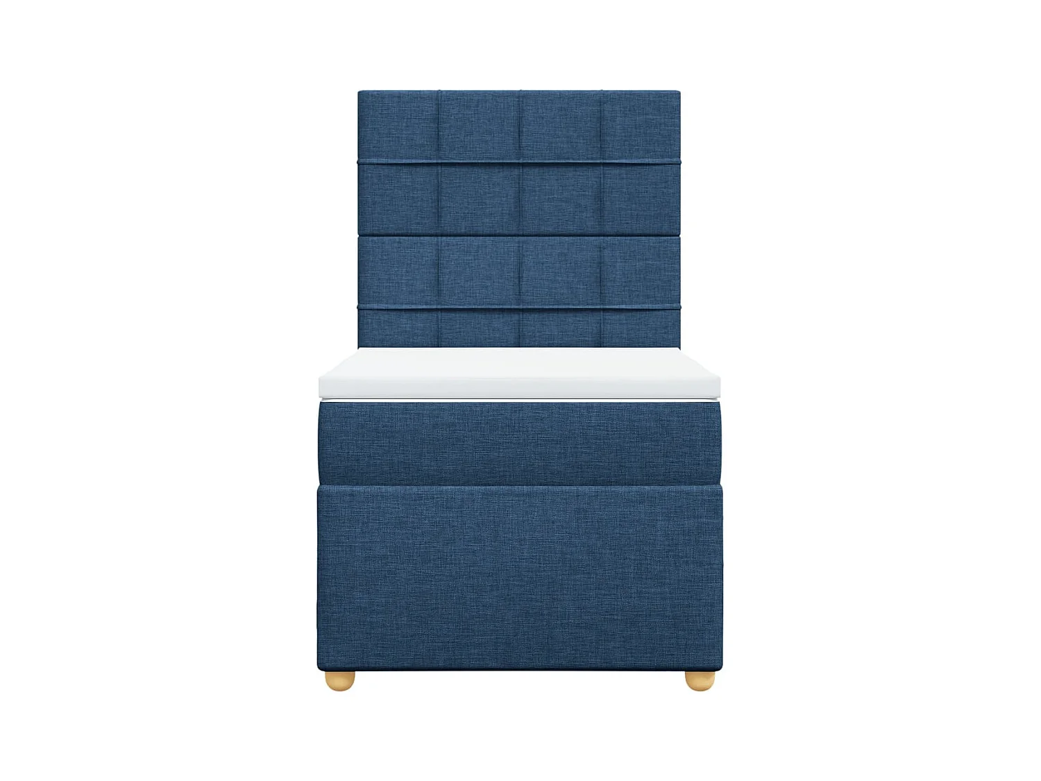 Sommier à lattes de lit avec matelas Bleu 90x200 cm Tissu