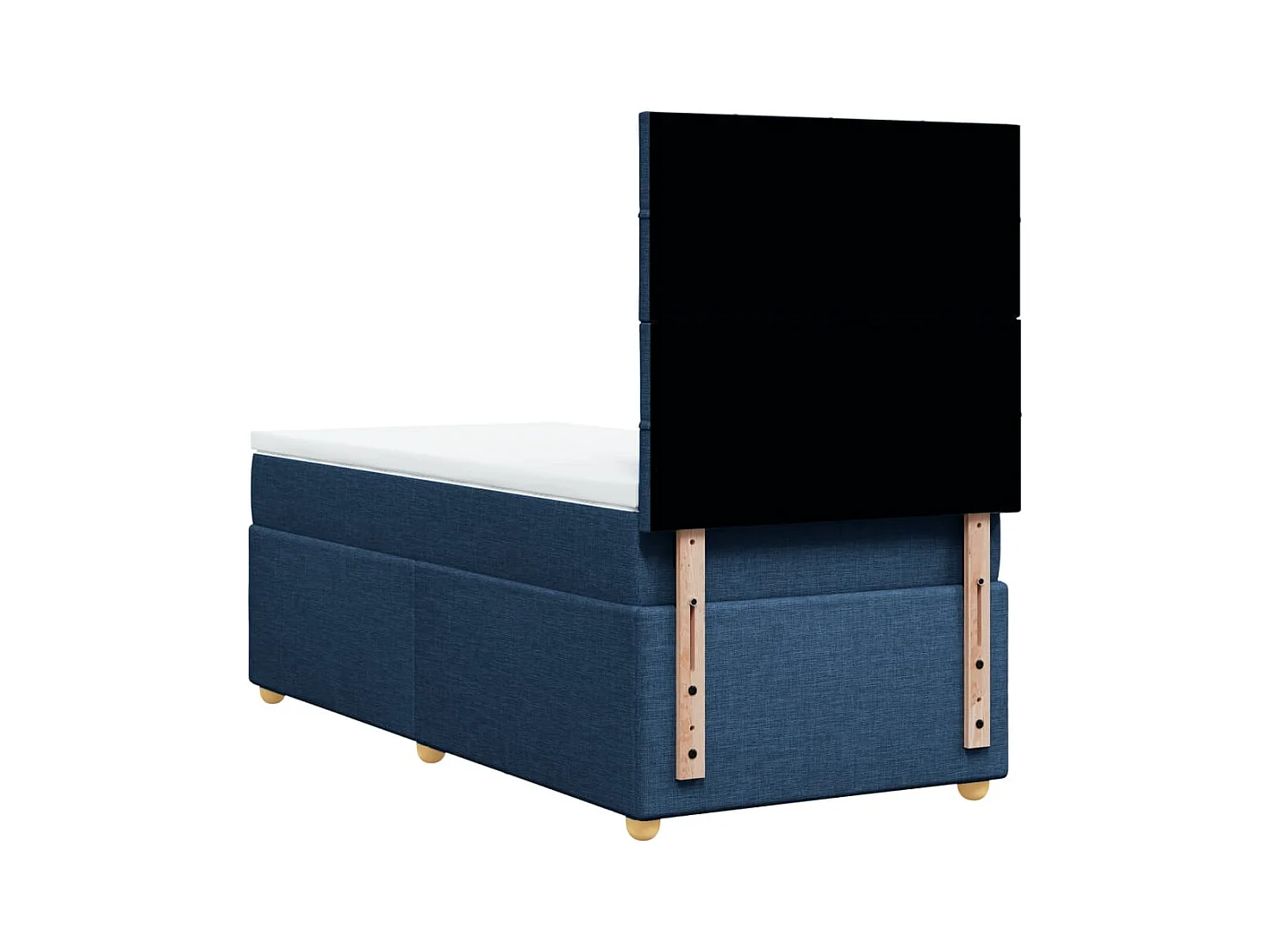 Sommier à lattes de lit avec matelas Bleu 90x200 cm Tissu