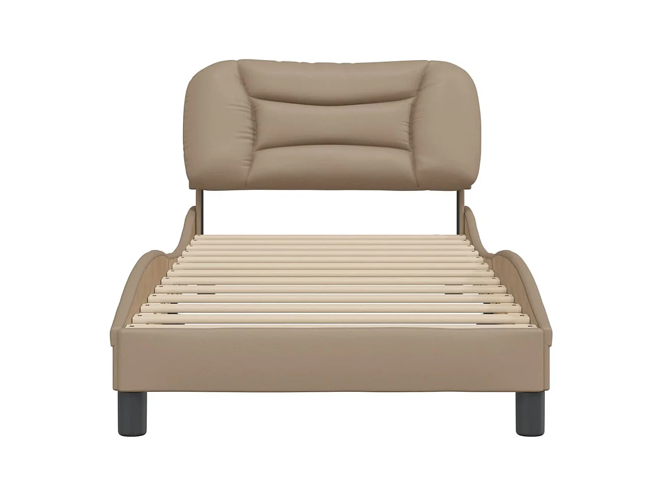 Bedframe zonder matras "Hvar" kunstleer cappucinnokleurig 90x190 cm