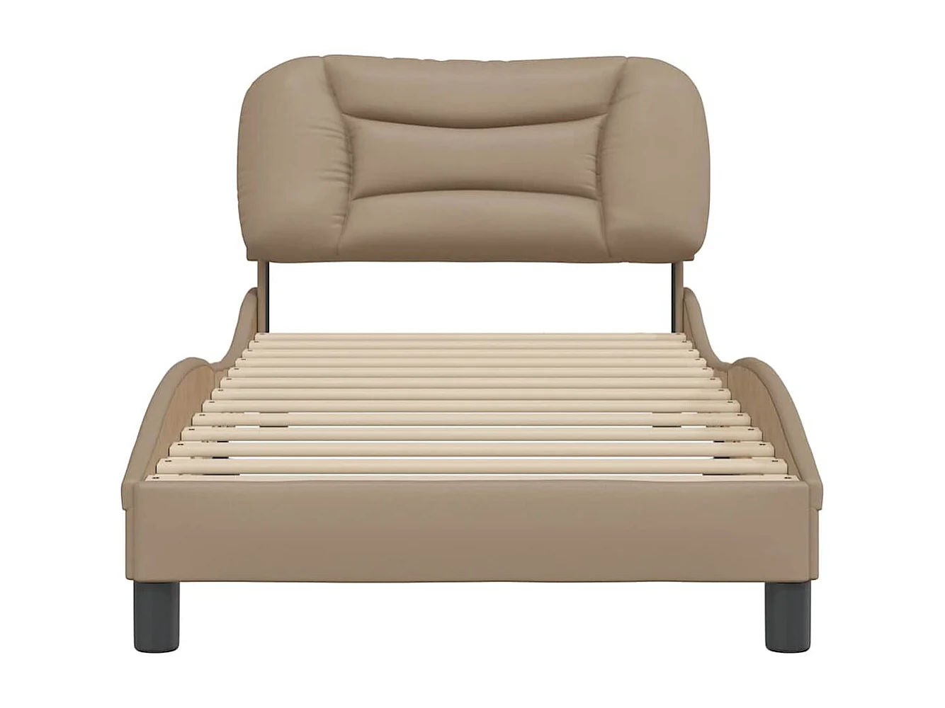 Bettgestell ohne Matratze "Hvar" Cappuccino-Braun 90x190 cm Kunstleder