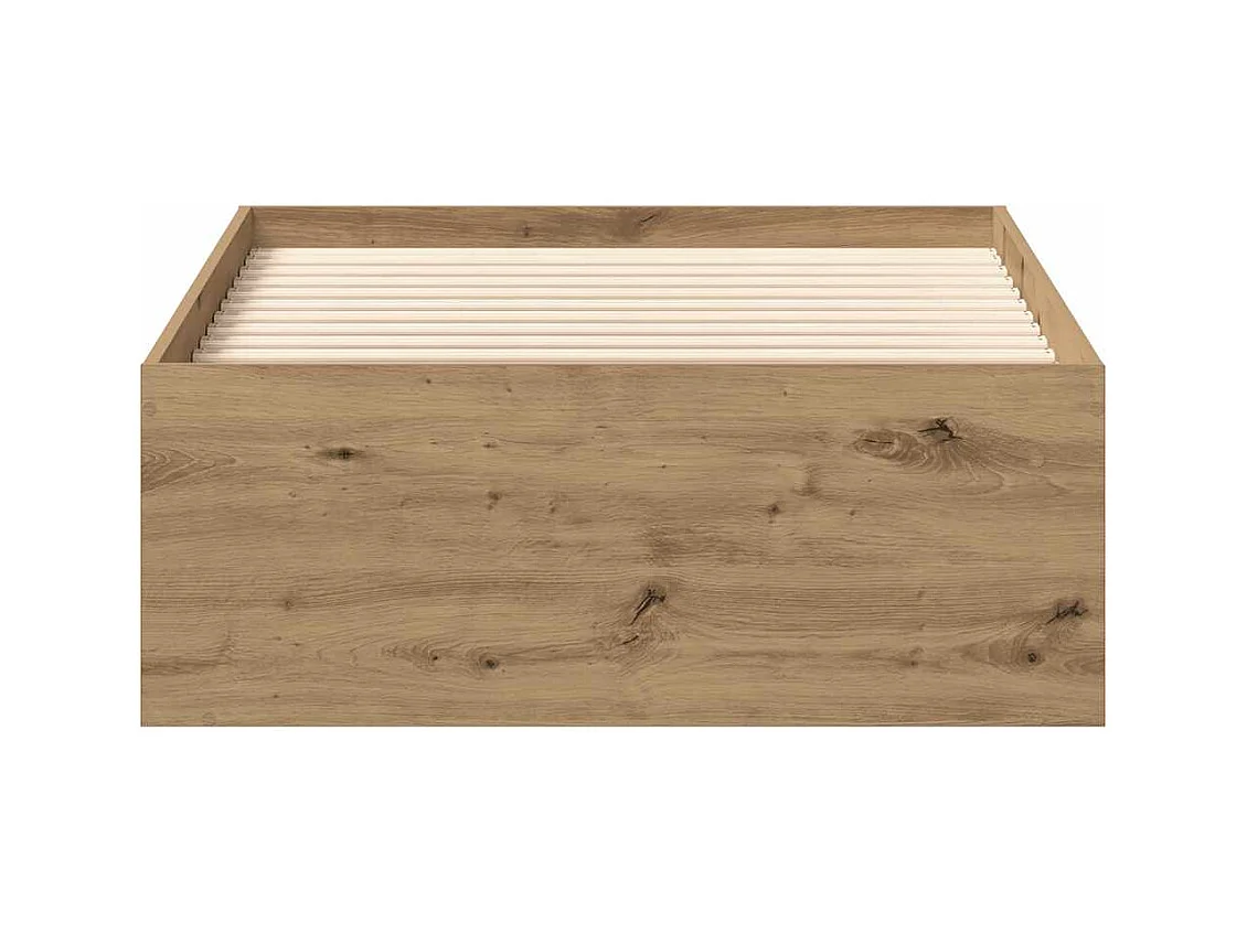 Estructura de cama sin colchón roble artesanal 100x200 cm