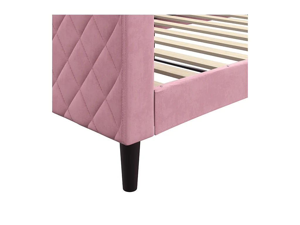 Lit de repos rose 100x200 cm velours