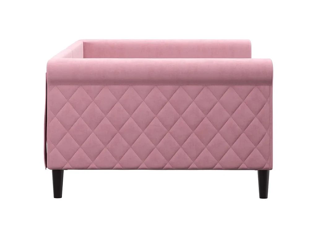 Letto da Giorno Rosa 100x200 cm in Velluto