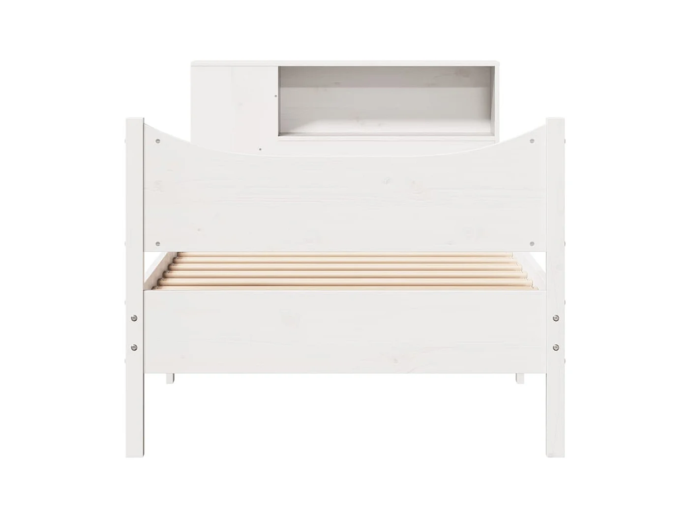 Cadre de lit sans matelas blanc 90x200 cm bois de pin massif