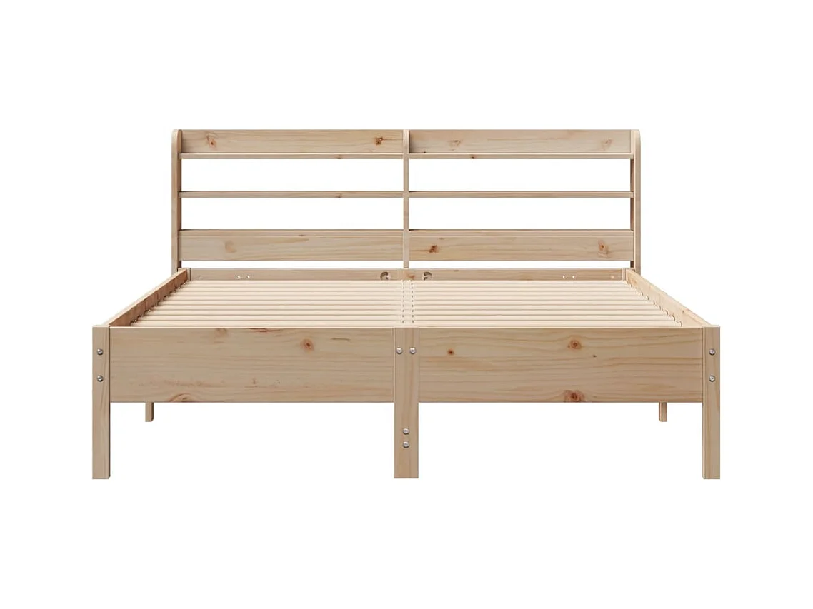 Massivholzbett ohne Matratze 140x190 cm Kiefernholz