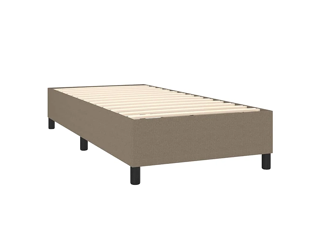Cadre de lit à lattes taupe 90x200 cm tissu