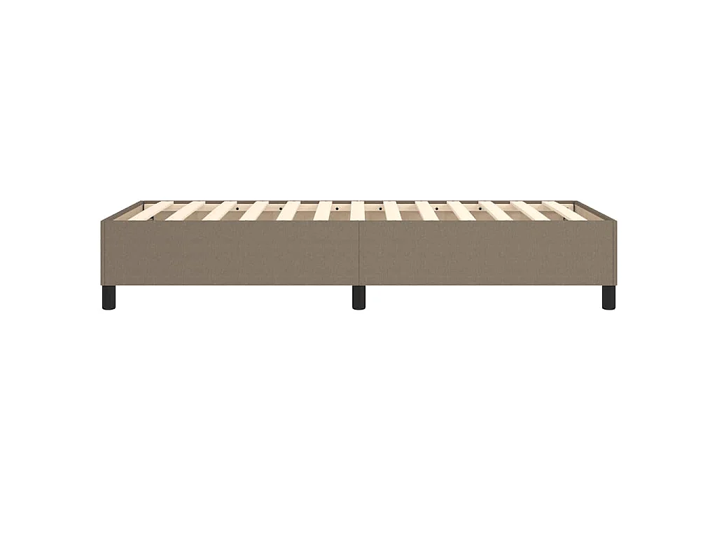 Cadre de lit à lattes taupe 90x200 cm tissu