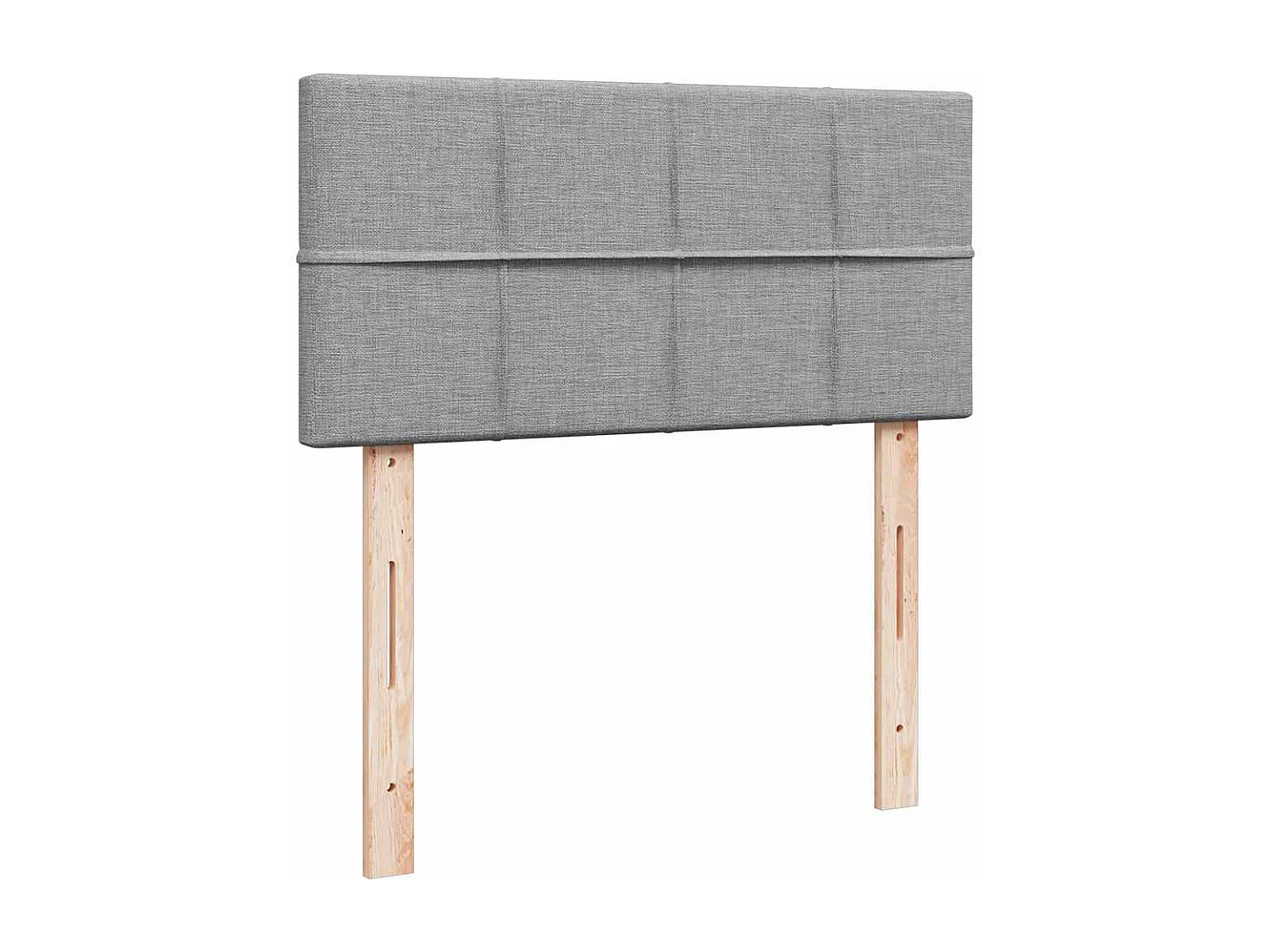 Lit ottoman avec matelas gris clair 100x200 cm tissu