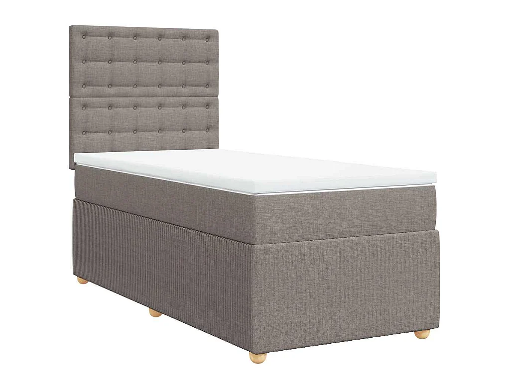 Boxspring met matras stof taupe 100x200 cm