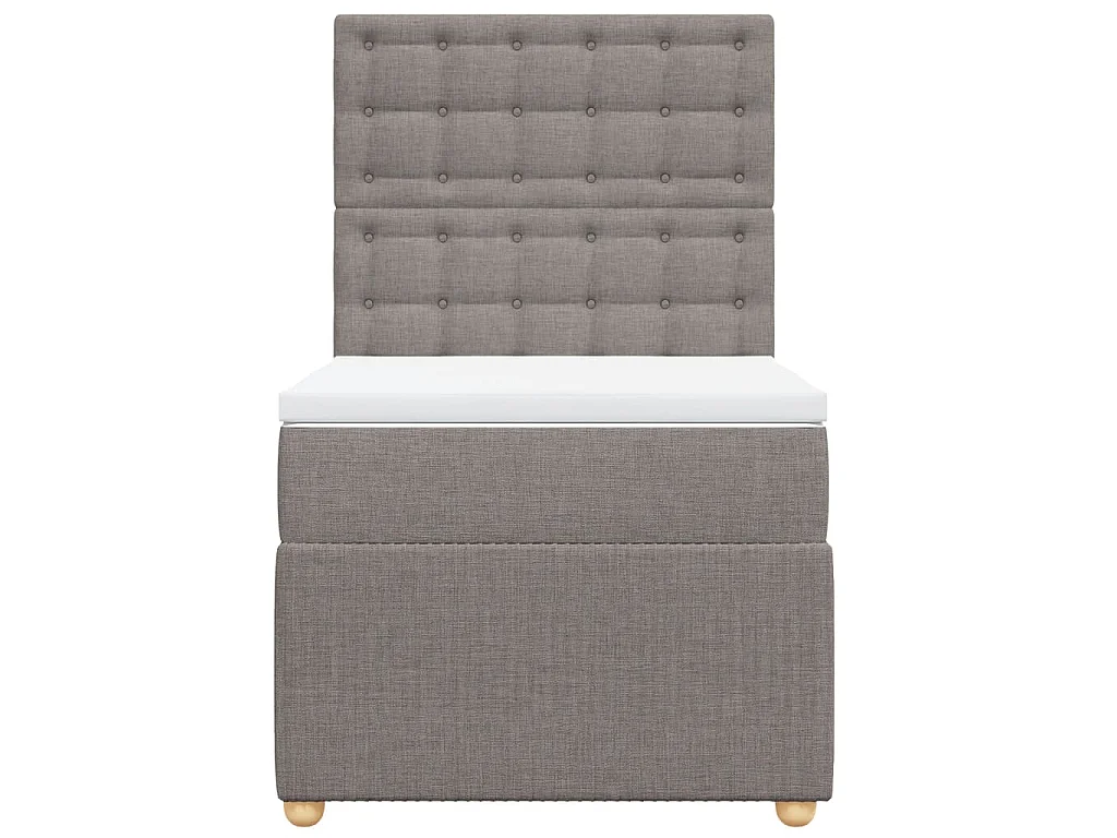 Boxspring met matras stof taupe 100x200 cm