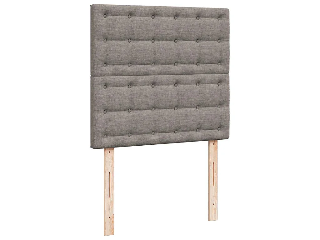 Boxspring met matras stof taupe 100x200 cm