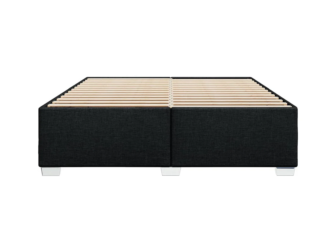 Cadre de lit sans matelas noir 180x200 cm tissu