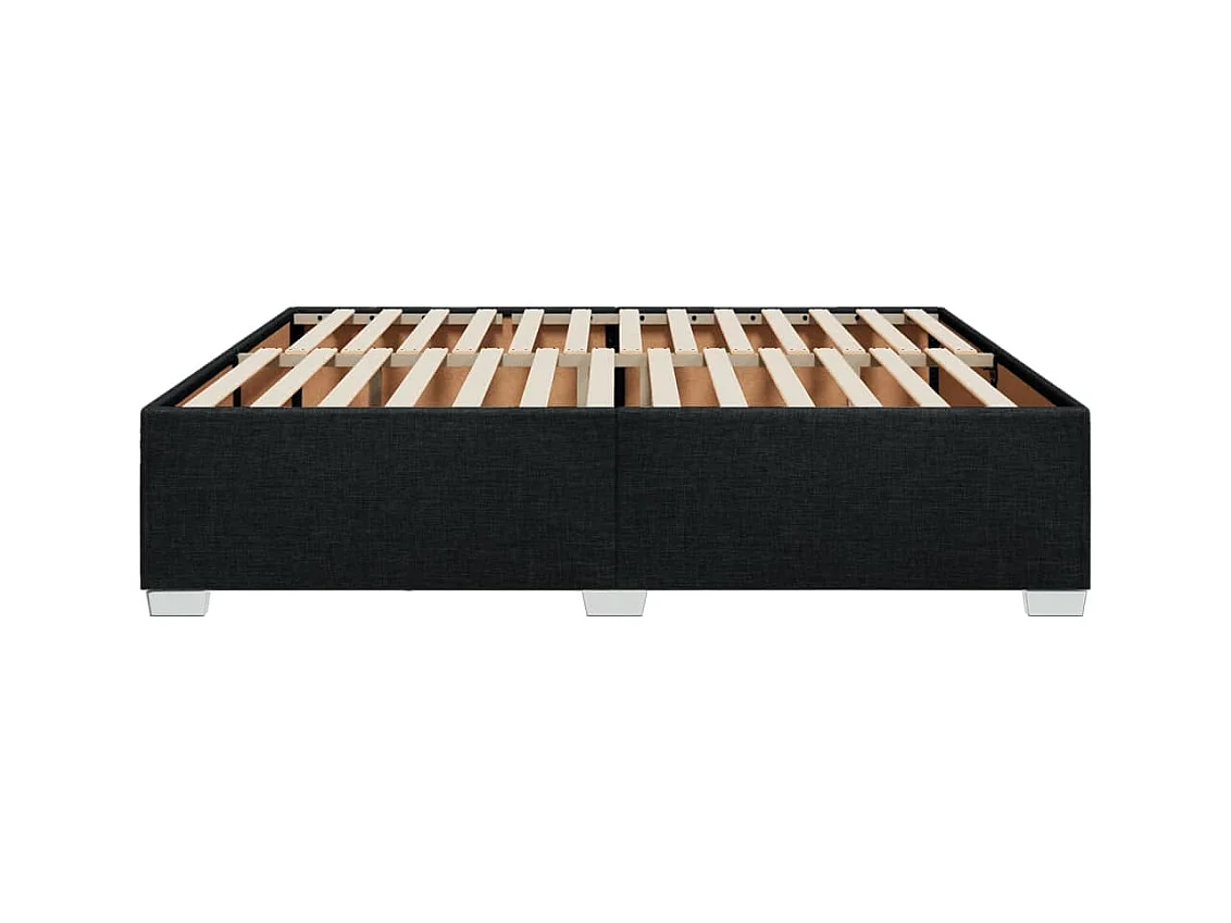 Cadre de lit sans matelas noir 180x200 cm tissu