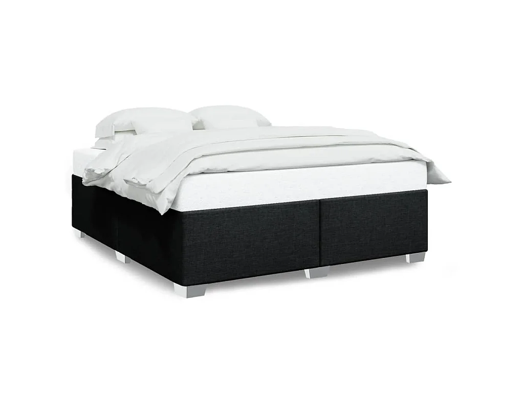 Bettgestell ohne Matratze Schwarz 180x200 cm Stoff
