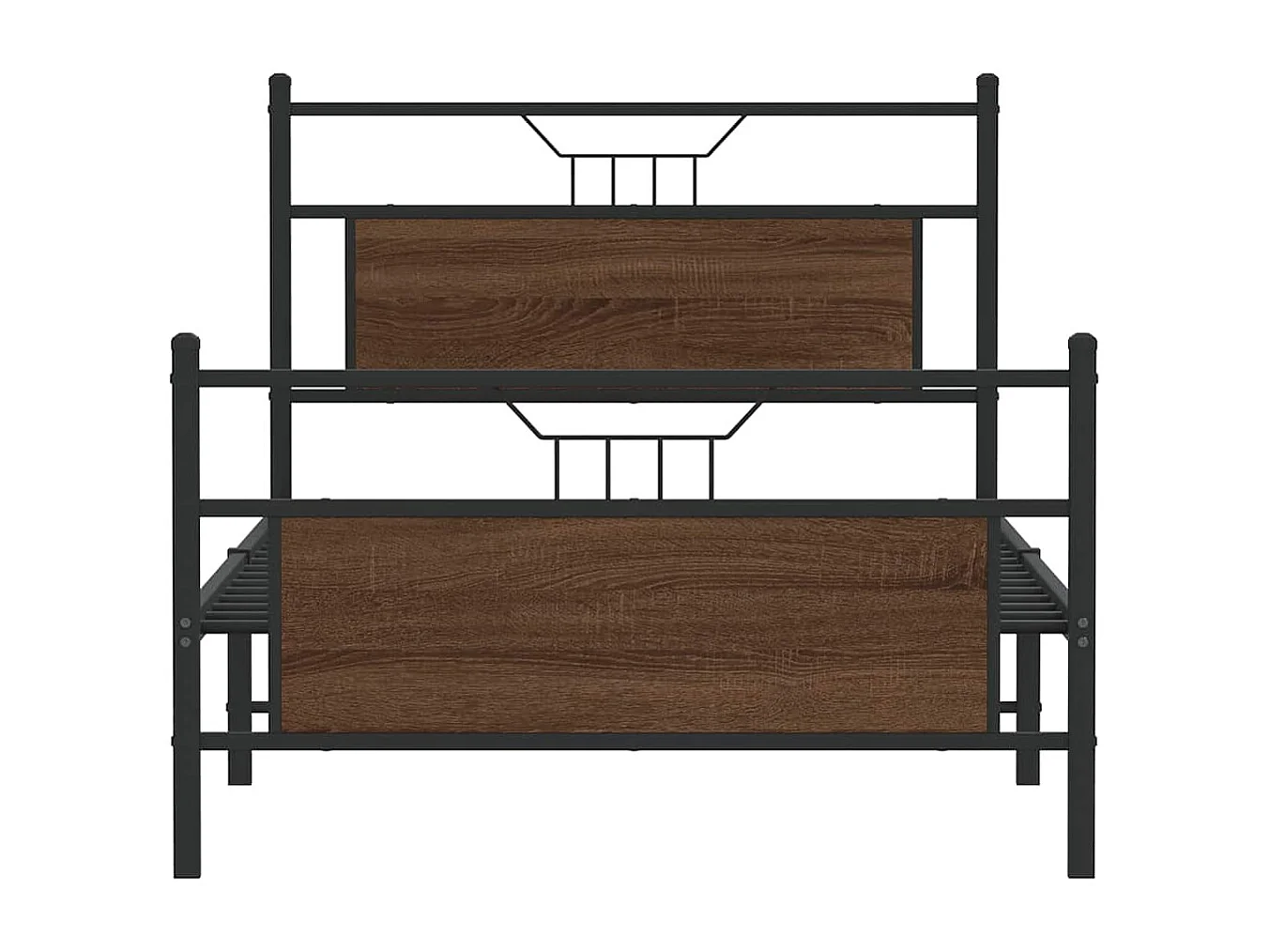 Cadre de lit sans matelas chêne marron 100x200 cm