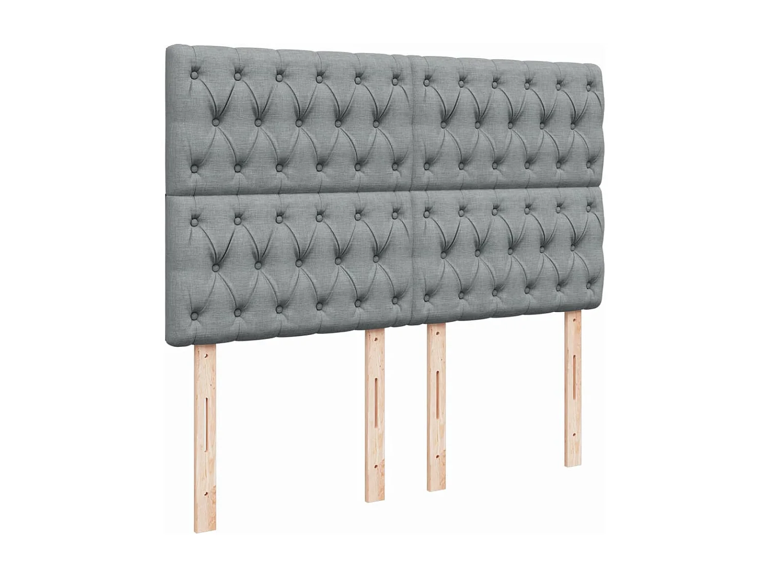 Boxspringbett mit Matratze Hellgrau 140x190 cm Stoff