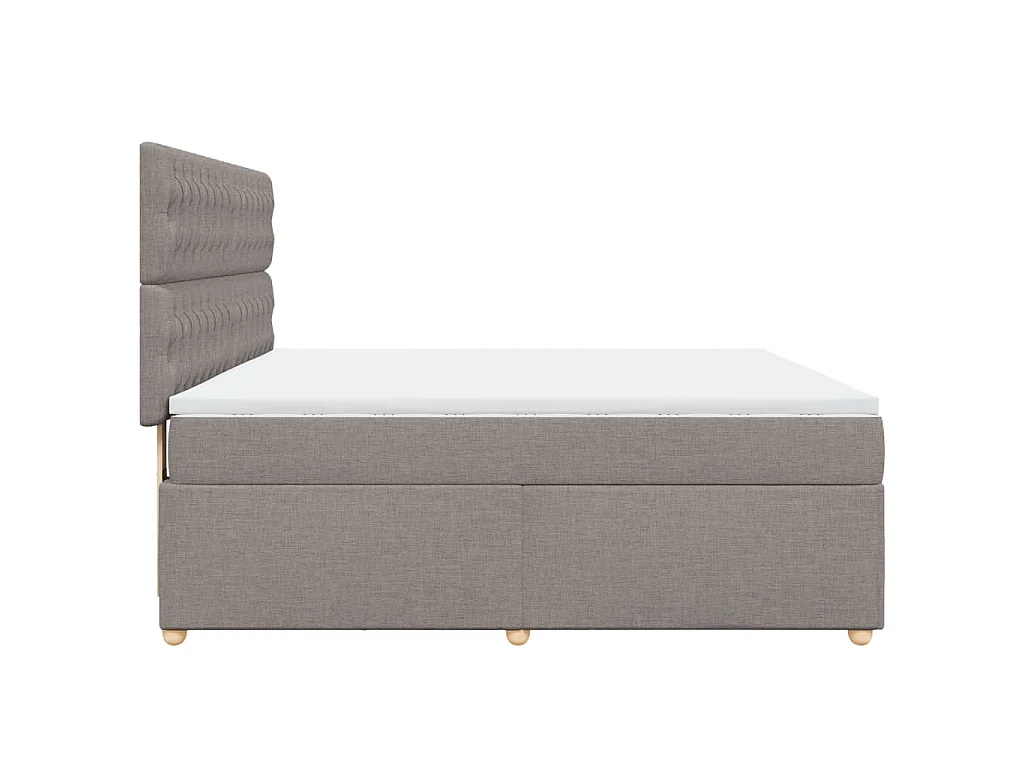 Boxspring met matras stof taupe 180x200 cm