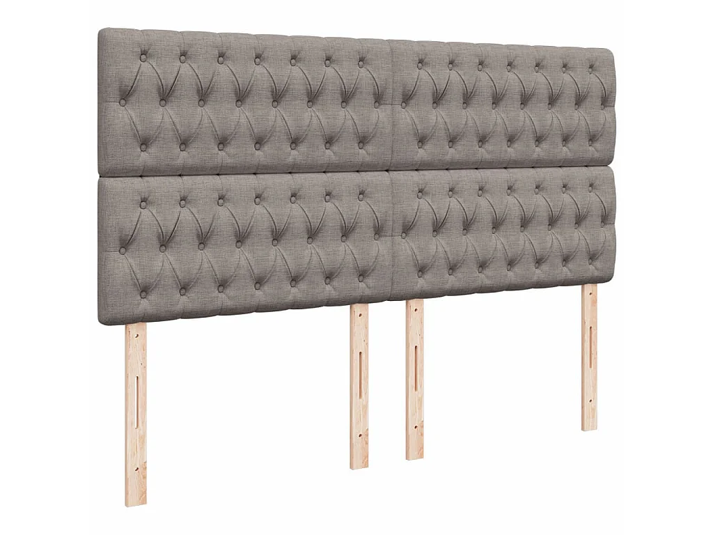 Boxspring met matras stof taupe 180x200 cm