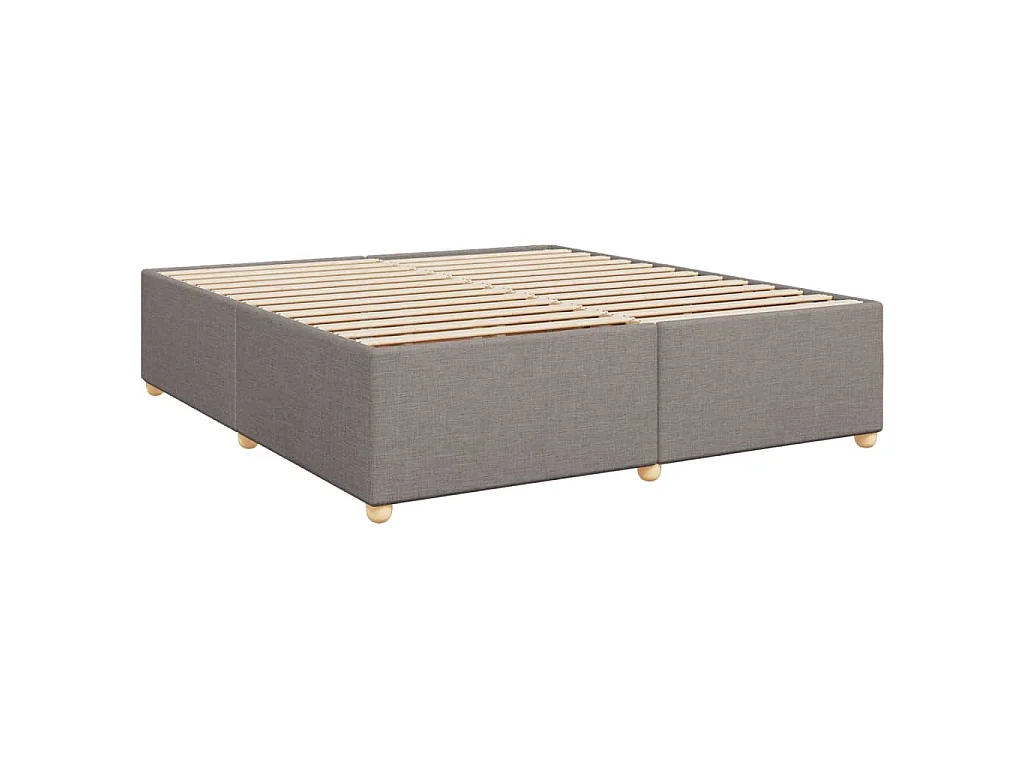 Boxspring met matras stof taupe 180x200 cm