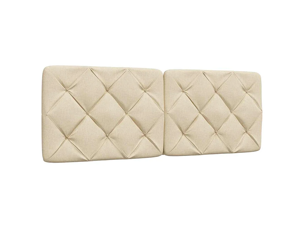Bettgestell ohne Matratze Creme 140x190 cm Stoff
