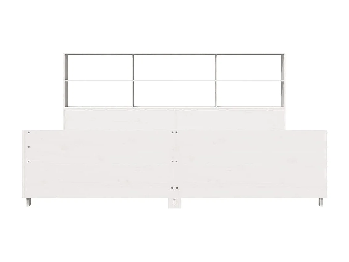 Cama sem colchão 180x200 cm madeira de pinho maciça branco