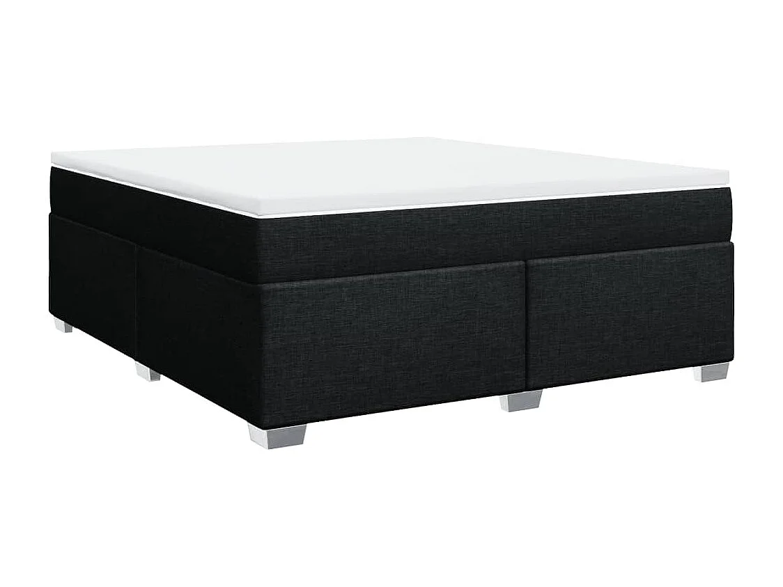 Boxspring met matras stof zwart 180x200 cm