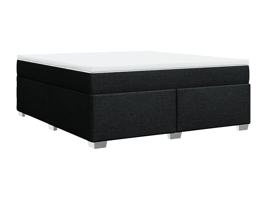 Boxspring met matras stof zwart 180x200 cm