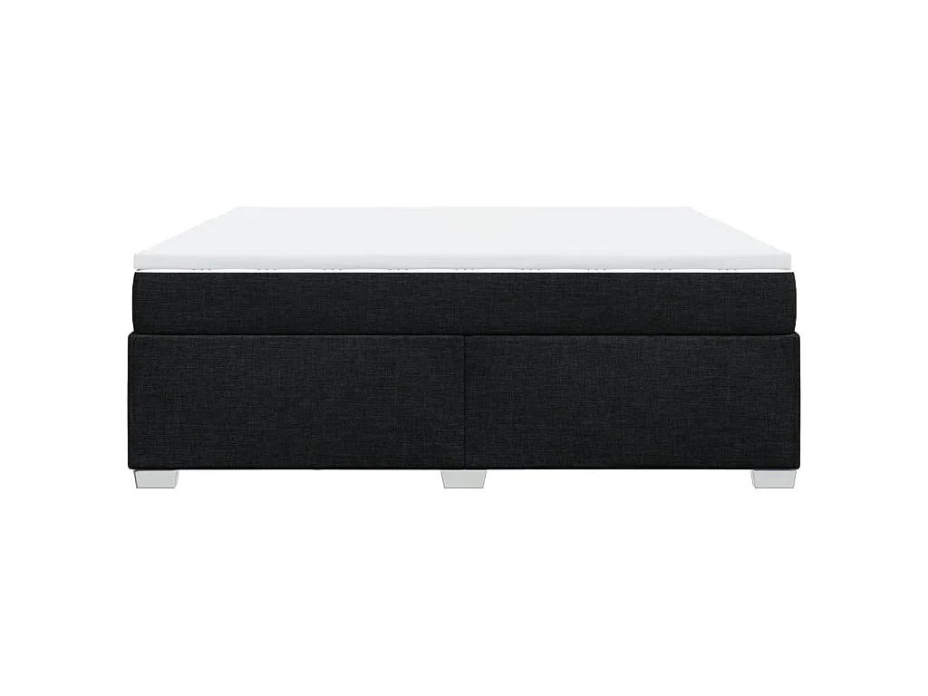 Sommier à lattes de lit avec matelas Noir 180x200 cm Tissu