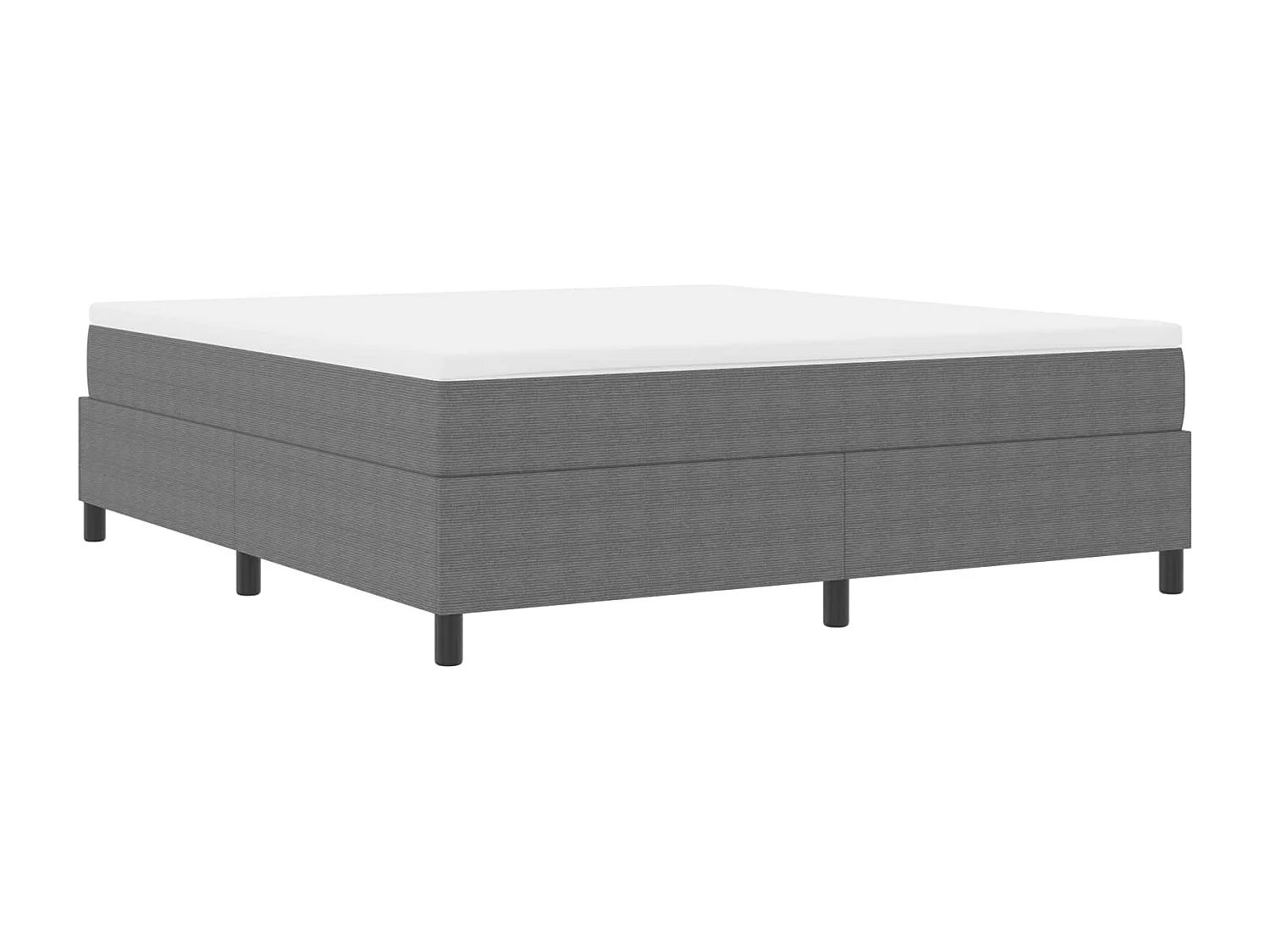 Platform bedframe Lichtgrijs 180 x 200 cm Katoen Stof