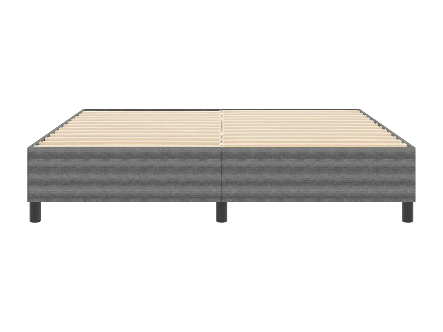 Platform bedframe Lichtgrijs 180 x 200 cm Katoen Stof