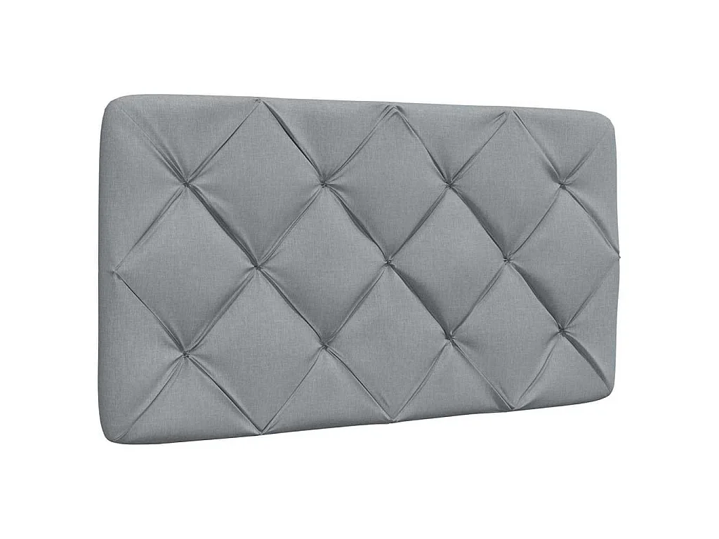 Letto con Materasso Grigio Chiaro 100x200 cm in Tessuto