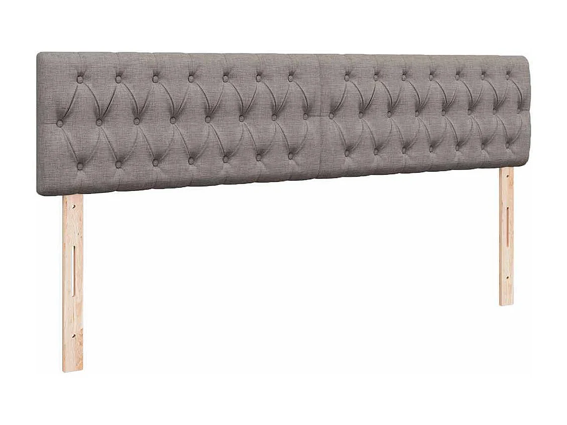 Cadre de lit ottoman avec matelas taupe 180x200 cm tissu