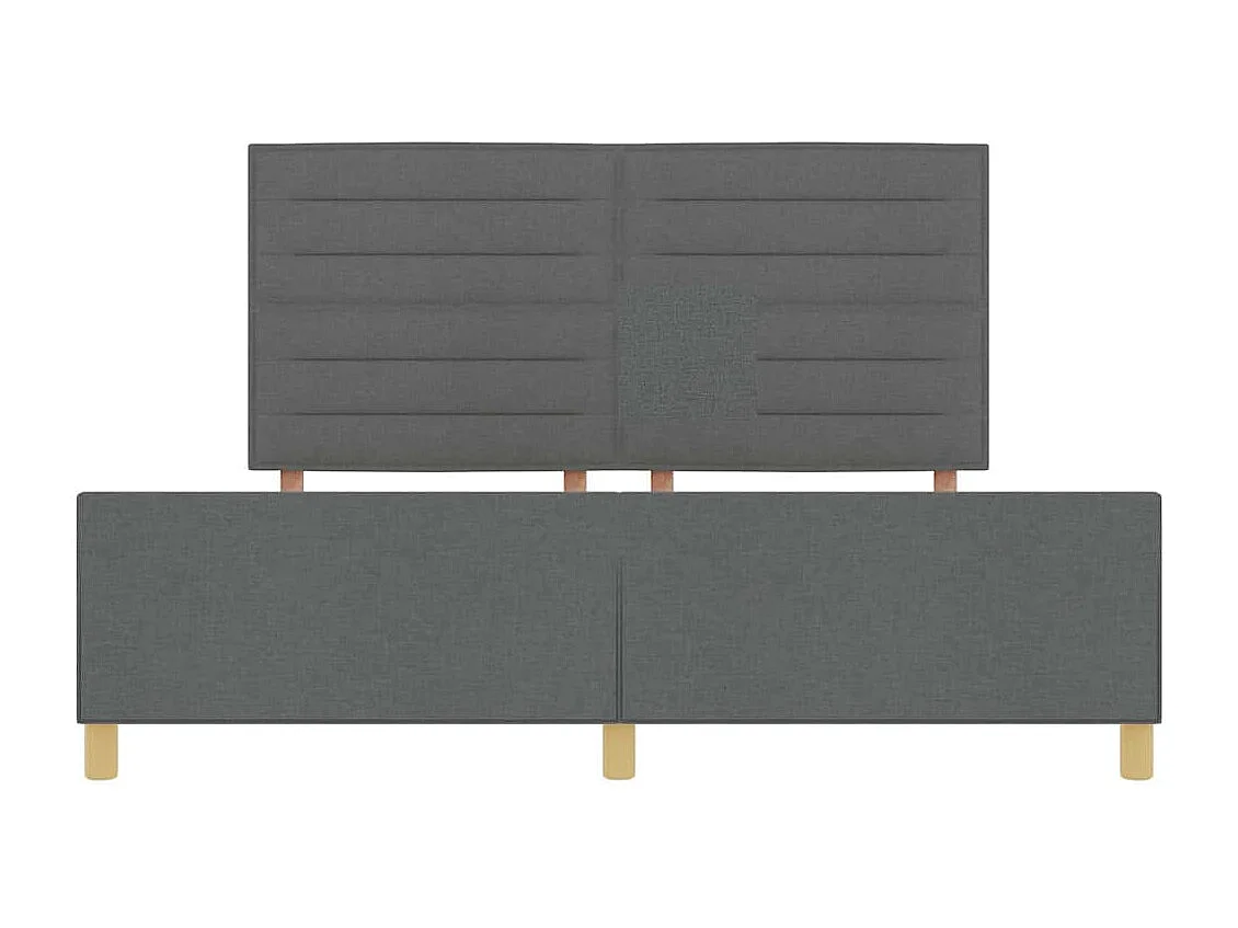 Struttura del letto Grigio scuro 180 x 200 cm Tessuto