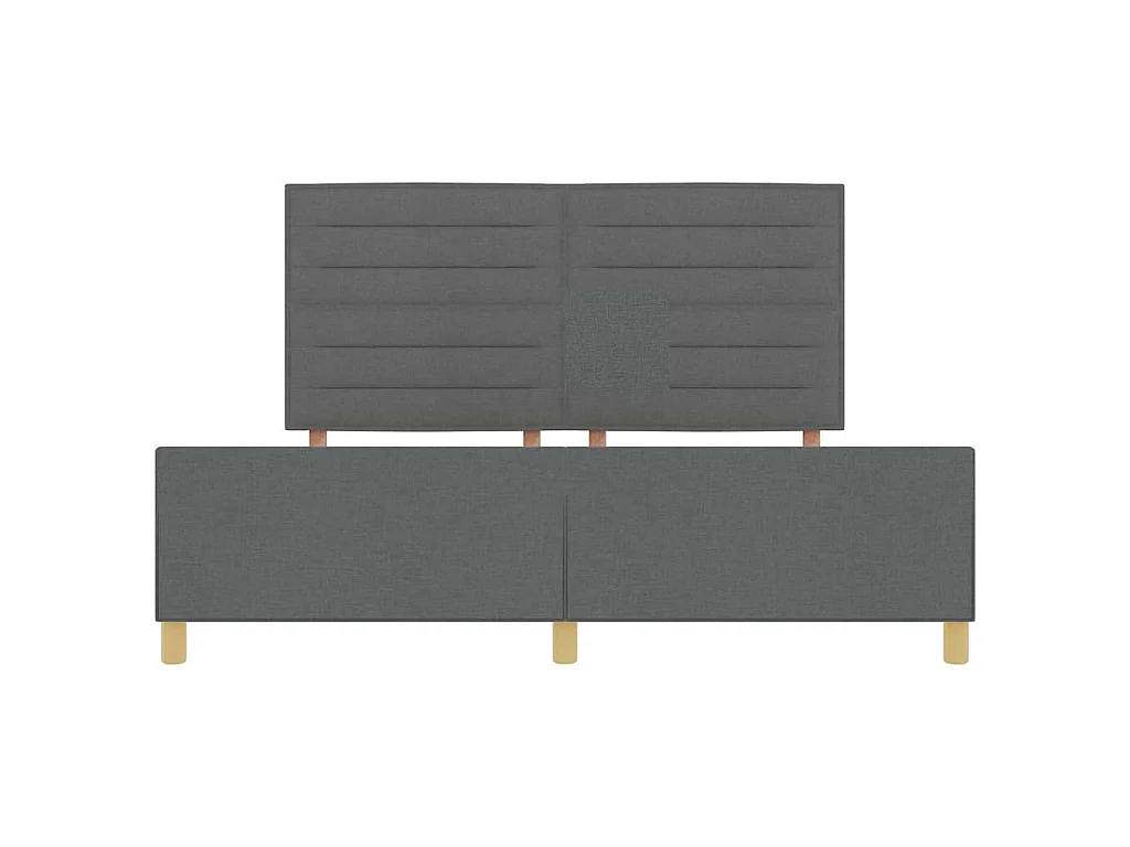 Bedframe met hoofdeinde Donkergrijs 180 x 200 cm Stof