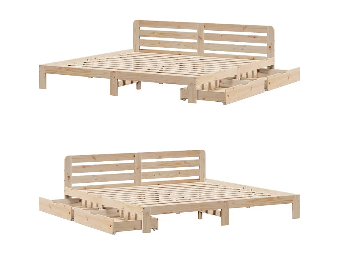 Massivholzbett ohne Matratze 180x200 Kiefernholz