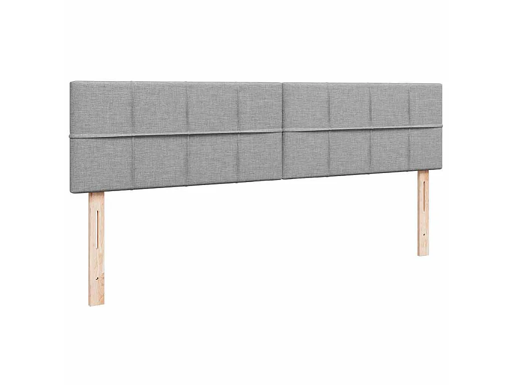 Lit ottoman avec matelas et LED Gris clair 180x200 cm tissu